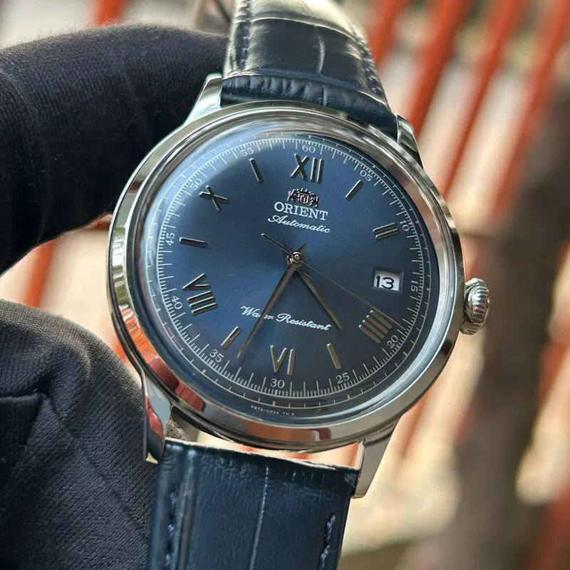 Orient Bambino Version II Navy Blue Curved Dial Men's Watch- RA-AC0024L